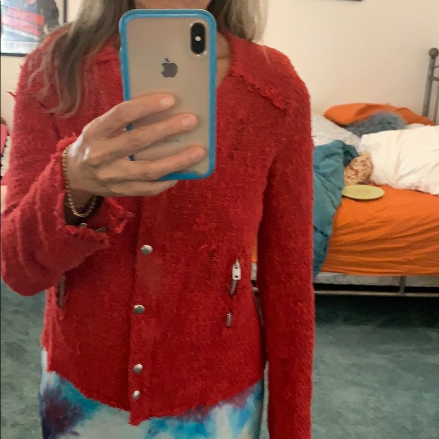 Women’s Iro Red Boucle Jacket